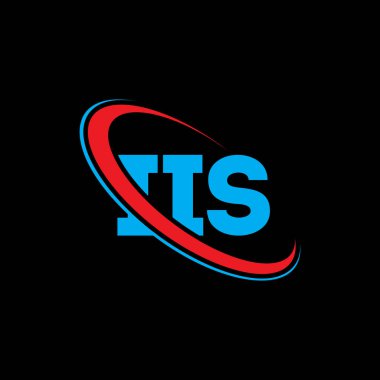 IIS logosu. IIS mektubu. IIS mektup logosu tasarımı. Daireye ve büyük harfli monogram logosuna bağlı ilk IIS logosu. Teknoloji, iş ve emlak markası için IIS tipografisi.