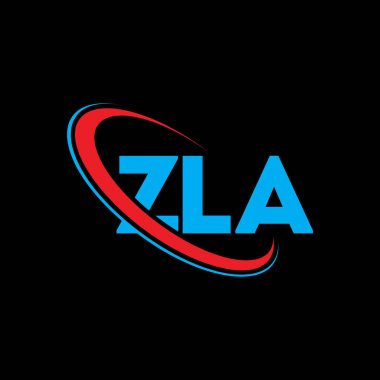 ZLA logosu. ZLA mektubu. ZLA harf logosu tasarımı. Çember ve büyük harfli monogram logosuna bağlı ZLA logosu. Teknoloji, iş ve emlak markası için ZLA tipografisi.