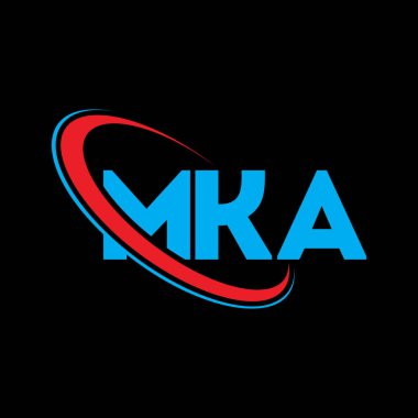 MKA logosu. MKA mektubu. MKA mektup logosu tasarımı. Çember ve büyük harfli monogram logosuna bağlı baş harfler MKA logosu. Teknoloji, iş ve emlak markası için MKA tipografisi.