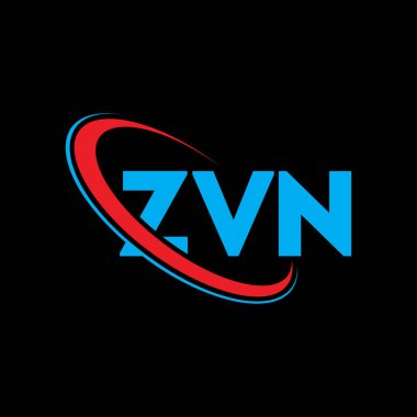 ZVN logosu. ZVN harfi. ZVN harf logosu tasarımı. Çember ve büyük harfli monogram logosuna bağlı baş harfler ZVN logosu. Teknoloji, iş ve emlak markası için ZVN tipografisi.