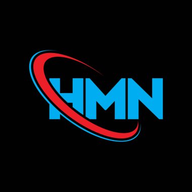 HMN logosu. HMN mektubu. HMN harf logosu tasarımı. Çember ve büyük harfli monogram logosuyla HMN logosunun baş harfleri. Teknoloji, iş ve emlak markası için HMN tipografisi.