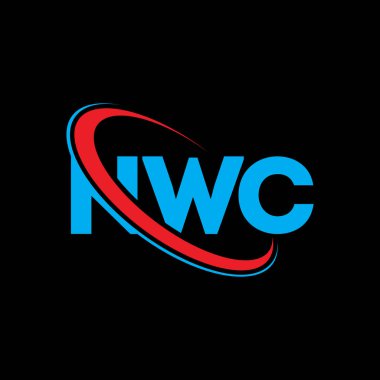 NWC logosu. NWC mektubu. NWC mektup logosu tasarımı. Çember ve büyük harfli monogram logosuna bağlı NWC logosu. Teknoloji, iş ve emlak markası için NWC tipografisi.