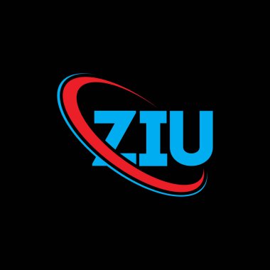 ZIU logosu. ZIU mektubu. ZIU mektup logosu tasarımı. Çember ve büyük harfli monogram logosuna bağlı baş harfler ZIU logosu. Teknoloji, iş ve emlak markası için ZIU tipografisi.
