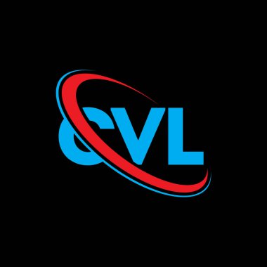 CVL logosu. CVL mektubu. CVL harf logosu tasarımı. Çember ve büyük harfli monogram logosuyla birleştirilmiş CVL logosu. Teknoloji, iş ve emlak markası için CVL tipografisi.