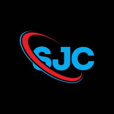 SJC logosu. SJC mektubu. SJC harf logosu tasarımı. Çember ve büyük harfli monogram logosuna bağlı baş harfler SJC logosu. Teknoloji, iş ve emlak markası için SJC tipografisi.