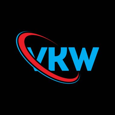 VKW logosu. VKW mektubu. VKW harf logosu tasarımı. Çember ve büyük harfli monogram logosuna bağlı VKW logosu. Teknoloji, iş ve emlak markası için VKW tipografisi.