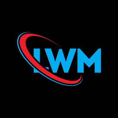 LWM logosu. LWM mektubu. LWM mektup logosu tasarımı. Çember ve büyük harfli monogram logosuna bağlı ilk LWM logosu. Teknoloji, iş ve emlak markası için LWM tipografisi.