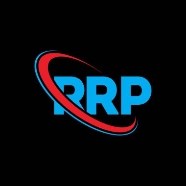 RRP logosu. RRP mektubu. RRP harf logosu tasarımı. Çember ve büyük harfli monogram logosuna bağlı baş harfler RRP logosu. Teknoloji, iş ve emlak markası için RRP tipografisi.