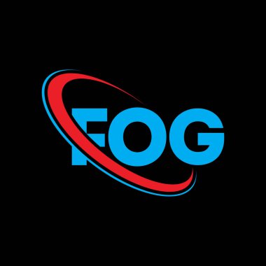 Sis logosu. Sis mektubu. Fog harfi logo tasarımı. FoG logosunun baş harfleri daire ve büyük harfli monogram logosuna bağlı. Teknoloji, iş ve emlak markası için FOG tipografisi.