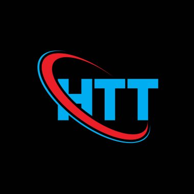 HTT logosu. HTT mektubu. HTT harf logosu tasarımı. Çember ve büyük harfli monogram logosuna bağlı baş harfler HTT logosu. Teknoloji, iş ve emlak markası için HTT tipografisi.