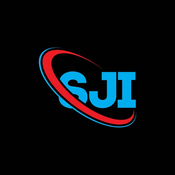 Logotipo Sji Carta Sji Diseño Del Logotipo Letra Sji Logotipo — Vector de stock