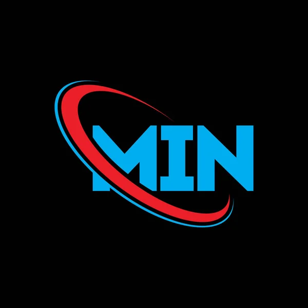 Logo Min Lettre Min Min Lettre Logo Design Initiales Logo — Image vectorielle