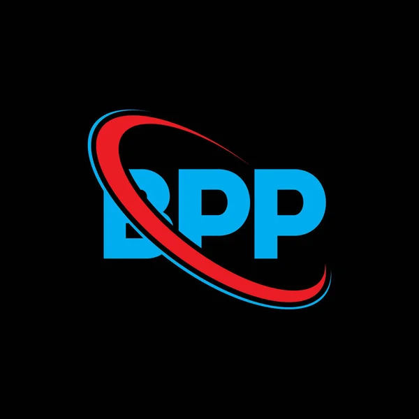 Logo Bpp Carta Bpp Diseño Del Logotipo Letra Bpp Logotipo — Vector de stock