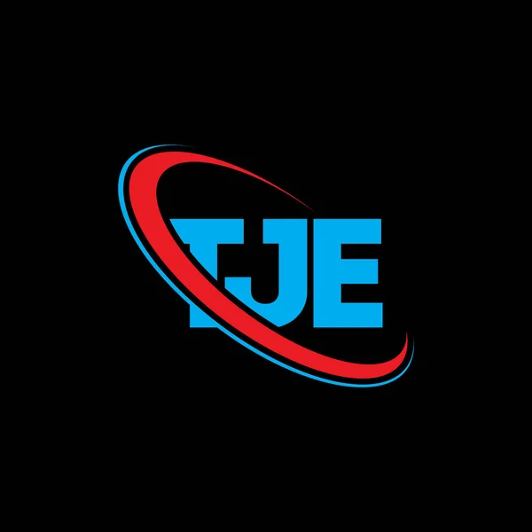 Tje标志 Tje的信Tje字母标识设计 首字母为Tje标识 并附有圆圈和大写字母标识 Tje技术 商业和房地产品牌排版 — 图库矢量图片