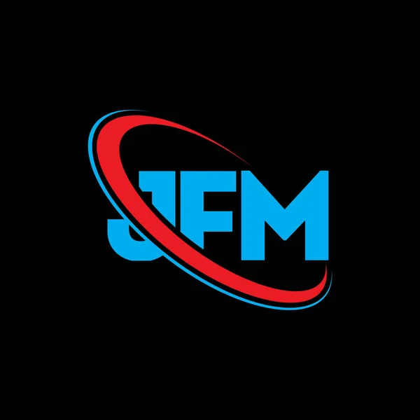 Jfm Logo Jfm Brief Jfm Logo Ontwerp Initialen Jfm Logo — Stockvector