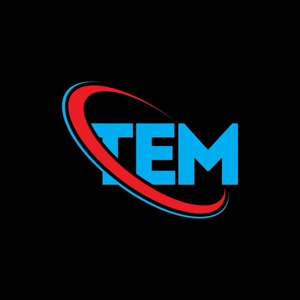 Логотип Tem Письмо Tem Дизайн Логотипа Tem Логотип Tem Инициалов — стоковый вектор