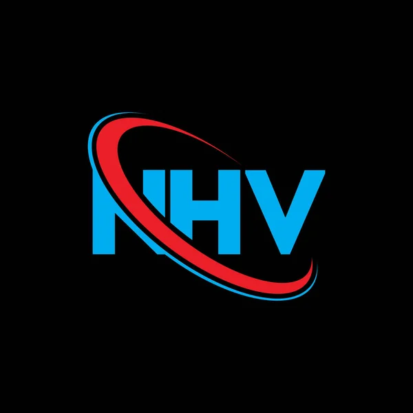 Логотип Nhv Лист Нхв Nhv Дизайн Логотипу Початки Логотипу Nhv — стоковий вектор