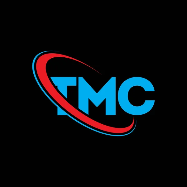 Tmc标志 Tmc的信Tmc字母标识设计 用圆形和大写字母标识连接Tmc标识的首字母缩写 商业和房地产品牌的Tmc排版 — 图库矢量图片