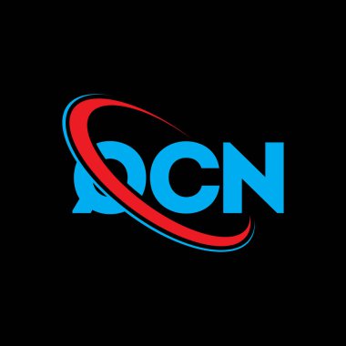 QCN logosu. QCN mektubu. QCN harf logosu tasarımı. Çember ve büyük harfli monogram logosuna bağlı QCN logosu. QCN teknoloji, iş ve gayrimenkul markası tipografisi.