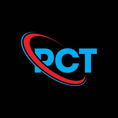 PCT logosu. PCT mektubu. PCT mektup logosu tasarımı. Çember ve büyük harfli monogram logosuna bağlı baş harfler PCT logosu. Teknoloji, iş ve emlak markası için PCT tipografisi.