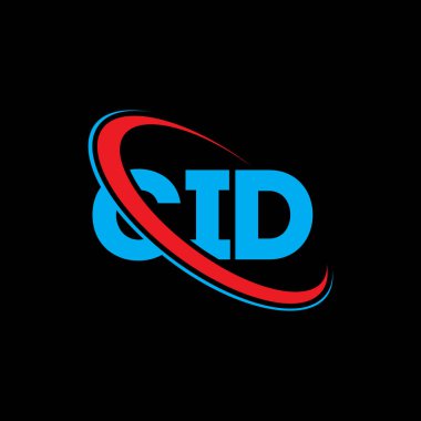 CID logosu. Cinayet masası mektubu. CID mektup logosu tasarımı. Çember ve büyük harfli monogram logosuna bağlı ilk CID logosu. Teknoloji, iş ve emlak markası için CID tipografisi.