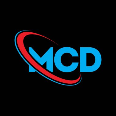 MCD logosu. MCD mektubu. MCD harfli logo tasarımı. Çember ve büyük harfli monogram logosuna bağlı baş harfler MCD logosu. Teknoloji, iş ve emlak markası için MCD tipografisi.