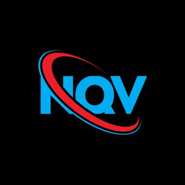 NQV logosu. NQV mektubu. NQV harf logosu tasarımı. Çember ve büyük harfli monogram logosuna bağlı NQV logosu. Teknoloji, iş ve emlak markası için NQV tipografisi.