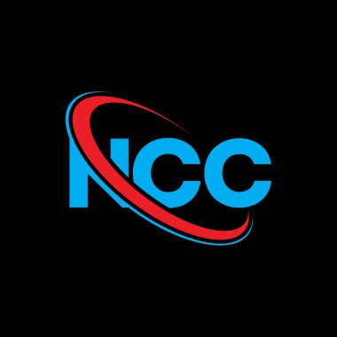 NCC logosu. NCC mektubu. NCC mektup logosu tasarımı. Çember ve büyük harfli monogram logosuna bağlı NCC logosunun baş harfleri. Teknoloji, iş ve emlak markası için NCC tipografisi.