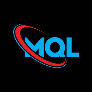 MQL logosu. MQL harfi. MQL harf logosu tasarımı. Çember ve büyük harfli monogram logosuna bağlı baş harfler. Teknoloji, iş ve emlak markası için MQL tipografisi.