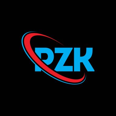 PZK logosu. PZK mektubu. PZK mektup logosu tasarımı. Çember ve büyük harfli monogram logosuna bağlı baş harfler PZK logosu. Teknoloji, iş ve emlak markası için PZK tipografisi.