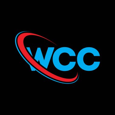 WCC logosu. WCC mektubu. WCC harf logosu tasarımı. Çember ve büyük harfli monogram logosuna bağlı baş harfler WCC logosu. Teknoloji, iş ve emlak markası için WCC tipografisi.