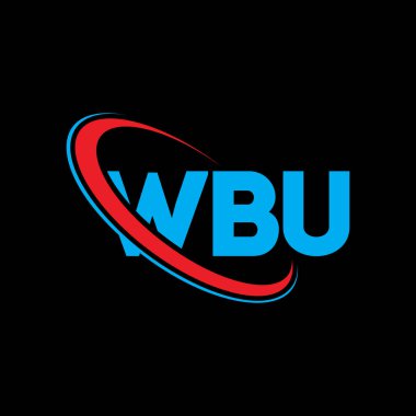 WBU logosu. WBU mektubu. WBU mektup logosu tasarımı. Çember ve büyük harfli monogram logosuna bağlı baş harfler WBU logosu. Teknoloji, iş ve emlak markası için WBU tipografisi.