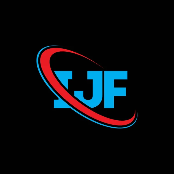 Ijfのロゴ Ijfの手紙 Ijfの文字ロゴデザイン 初期のIjfロゴはサークルロゴと大文字のモノグラムロゴにリンクされています ビジネス 不動産ブランドのためのIjfタイポグラフィ — ストックベクタ