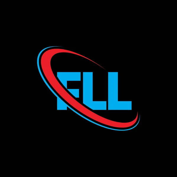 Logotipo Fll Carta Fll Diseño Del Logotipo Letra Fll Logo — Vector de stock