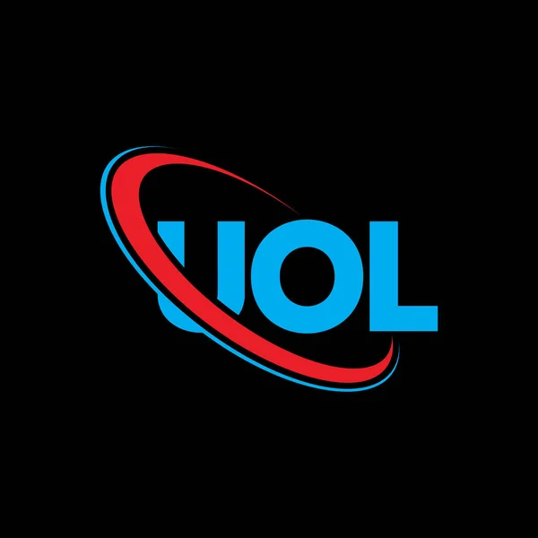 Uol Logotyp Ett Uol Brev Utformning Uol Logotyp Initialer Uol — Stock vektor