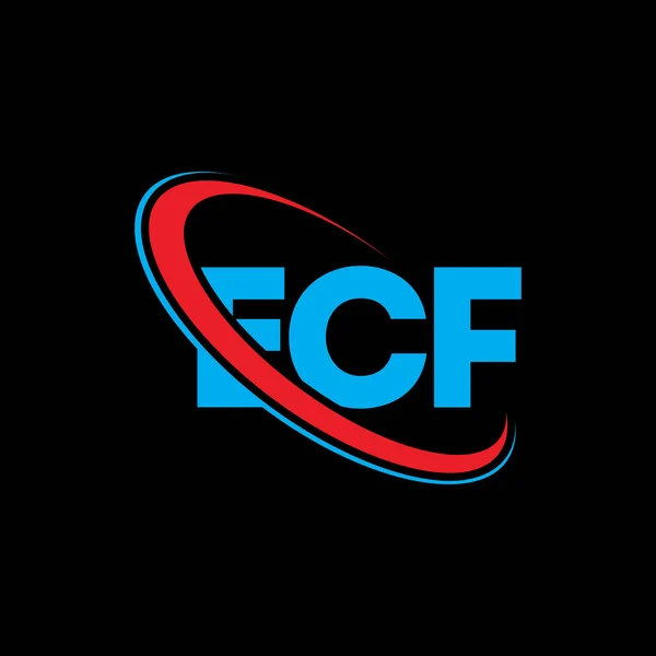 Логотип Ecf Лист Єкф Дизайн Логотипу Літери Ecf Ініційований Логотип — стоковий вектор