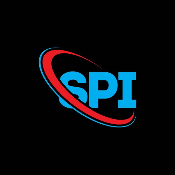 Spi Logotypen Spi Brev Design Spi Logotyp Initialer Spi Logotyp — Stock vektor