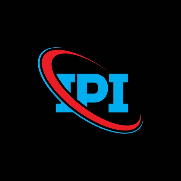 Logotipo Ipi Carta Ipi Design Logotipo Carta Ipi Iniciais Logotipo — Vetor de Stock
