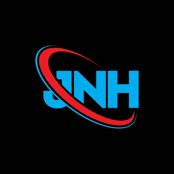 Логотип Jnh Лист Нхл Дизайн Логотипу Літери Jnh Ініційований Логотип — стоковий вектор