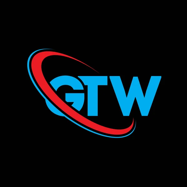 Λογότυπο Gtw Γράμμα Gtw Σχεδιασμός Λογότυπου Γραμμάτων Gtw Αρχικά Λογότυπο — Διανυσματικό Αρχείο
