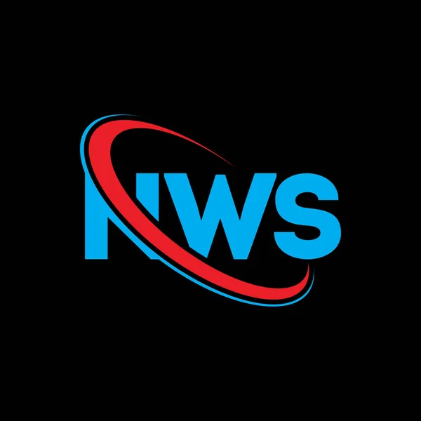 Nws标志 核武器国家的信Nws字母标识设计 首字母为Nws标识 带有圆形和大写字母标识 Nws Type Graphy Technology Business Real — 图库矢量图片