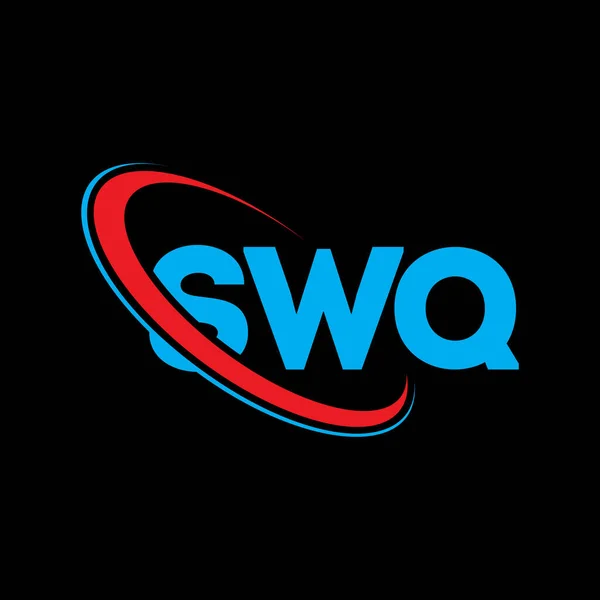 Logotipo Swq Carta Swq Diseño Logotipo Letra Swq Inicial Logotipo — Vector de stock