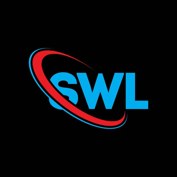 Logotipo Swl Carta Swl Diseño Logotipo Letra Swl Logotipo Inicial — Vector de stock