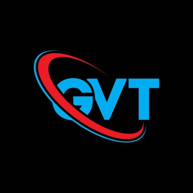 GVT logosu. GVT mektubu. GVT harf logosu tasarımı. Çember ve büyük harfli monogram logosuyla birleştirilmiş GVT logosu. Teknoloji, iş ve emlak markası için GVT tipografisi.