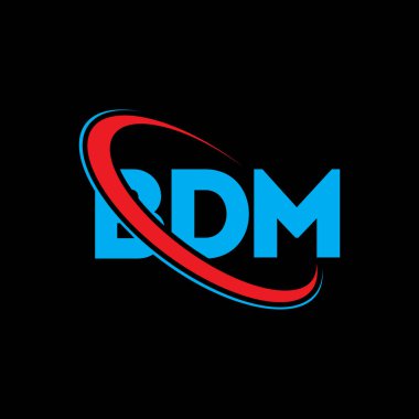 BDM logosu. BDM mektubu. BDM mektup logosu tasarımı. Çember ve büyük harfli monogram logosuyla birleştirilmiş BDM logosu. Teknoloji, iş ve emlak markası için BDM tipografisi.