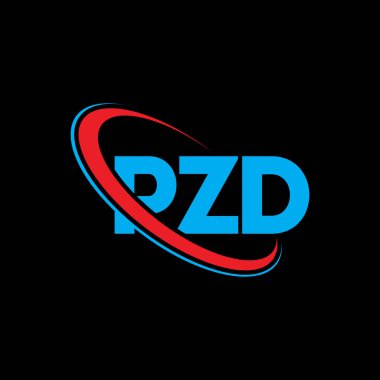 PZD logosu. PZD mektubu. PZD harf logosu tasarımı. Çember ve büyük harfli monogram logosuyla PZD logosunun baş harfleri. Teknoloji, iş ve emlak markası için PZD tipografisi.