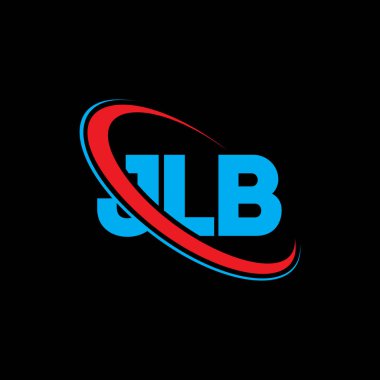 JLB logosu. JLB mektubu. JLB harfli logo tasarımı. Çember ve büyük harfli monogram logosuna bağlı JLB logosu. Teknoloji, iş ve emlak markası için JLB tipografisi.
