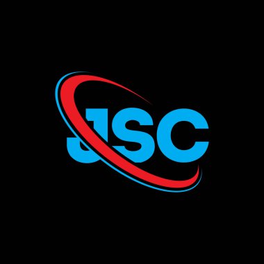 JSC logosu. JSC mektubu. JSC harf logosu tasarımı. Çember ve büyük harfli monogram logosuna bağlı JSC logosu. Teknoloji, iş ve emlak markası için JSC tipografisi.