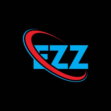 EZZ logosu. EZZ harfi. EZZ harf logosu tasarımı. Çember ve büyük harfli monogram logosuna bağlı baş harfler EZZ logosu. Teknoloji, iş ve emlak markası için EZZ tipografisi.