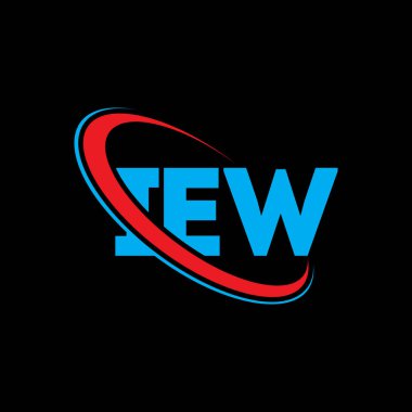 IEW logosu. IEW mektubu. IEW mektup logosu tasarımı. Çember ve büyük harfli monogram logosuna bağlı baş harfler. Teknoloji, iş ve emlak markası için IEW tipografisi.
